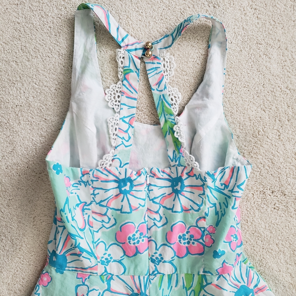 Lilly Pulitzer Zo Dress in Sandbar Blu Splish Splash sz2 - Picture 4 of 13